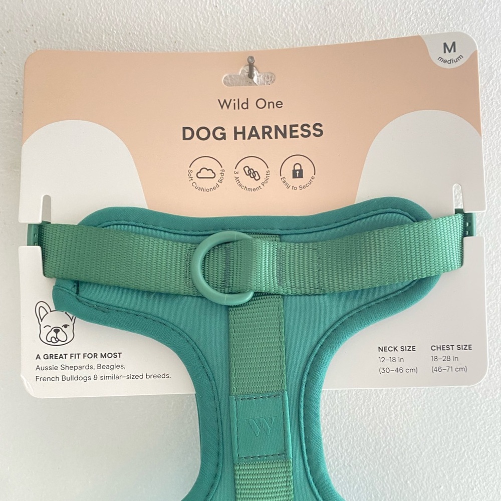 Wild One Dog Harness Spruce Green Medium for Shepards, Beagles, Bulldogs, more - Picture 2 of 4
